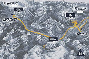 Banff Skiing Map of Banff National Park